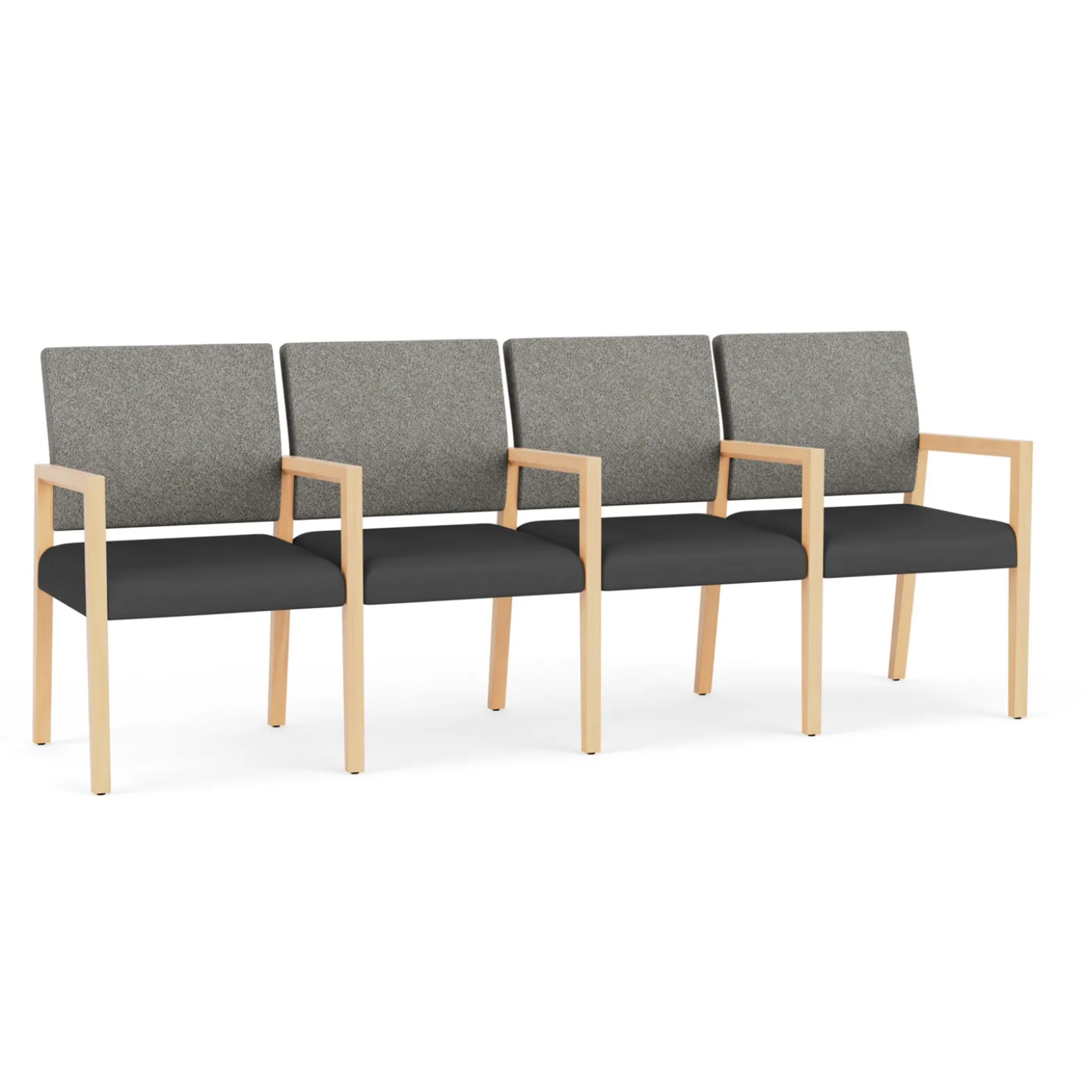Hampton Four Seat Sofa with Center Arms in Standard Upholstery