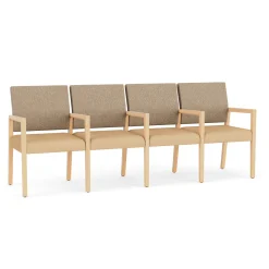 Hampton Four Seat Sofa with Center Arms in Standard Upholstery