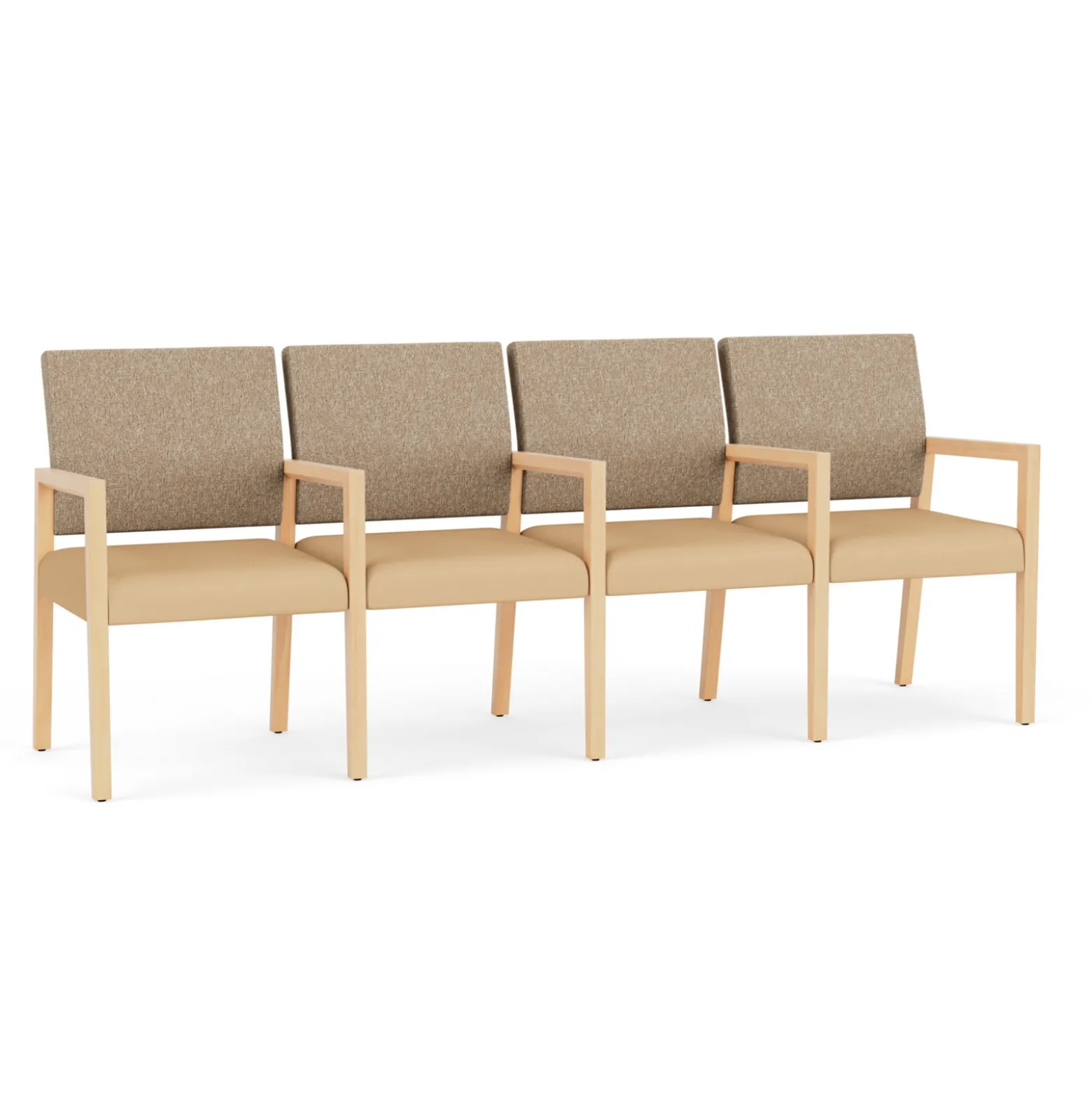Hampton Four Seat Sofa with Center Arms in Standard Upholstery