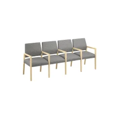 Hampton Four Seat Sofa with Center Arms in Standard Upholstery