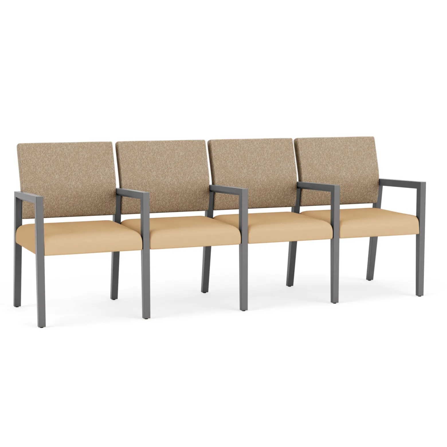 Hampton Four Seat Sofa with Center Arms in Standard Upholstery