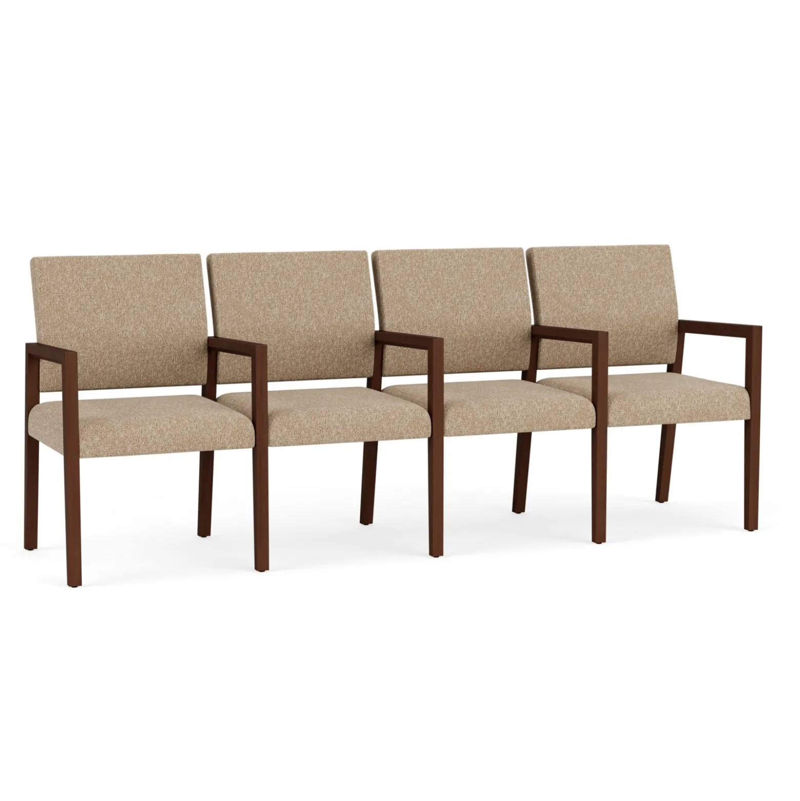 Hampton Four Seat Sofa with Center Arms in Standard Upholstery