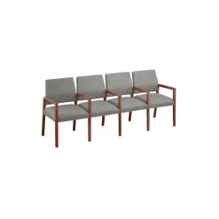Hampton Four Seat Sofa with Center Arms in Standard Upholstery
