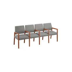 Hampton Four Seat Sofa with Center Arms in Standard Upholstery