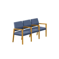 Hampton Three Seat Sofa with Center Arms in Standard Upholstery