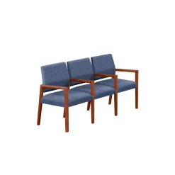 Hampton Three Seat Sofa with Center Arms in Standard Upholstery