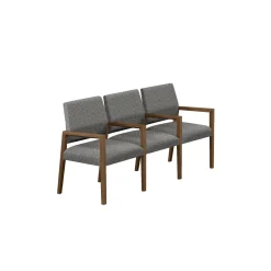 Hampton Three Seat Sofa with Center Arms in Standard Upholstery