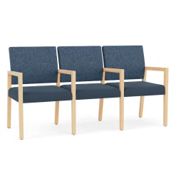 Hampton Three Seat Sofa with Center Arms in Standard Upholstery