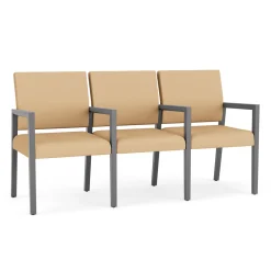 Hampton Three Seat Sofa with Center Arms in Standard Upholstery