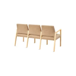 Hampton Three Seat Sofa with Center Arms in Designer Upholstery