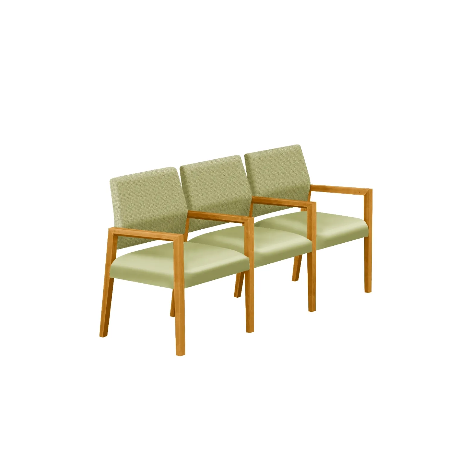 Hampton Three Seat Sofa with Center Arms in Designer Upholstery