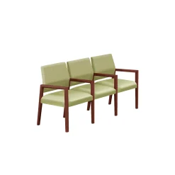Hampton Three Seat Sofa with Center Arms in Designer Upholstery