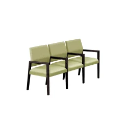 Hampton Three Seat Sofa with Center Arms in Designer Upholstery