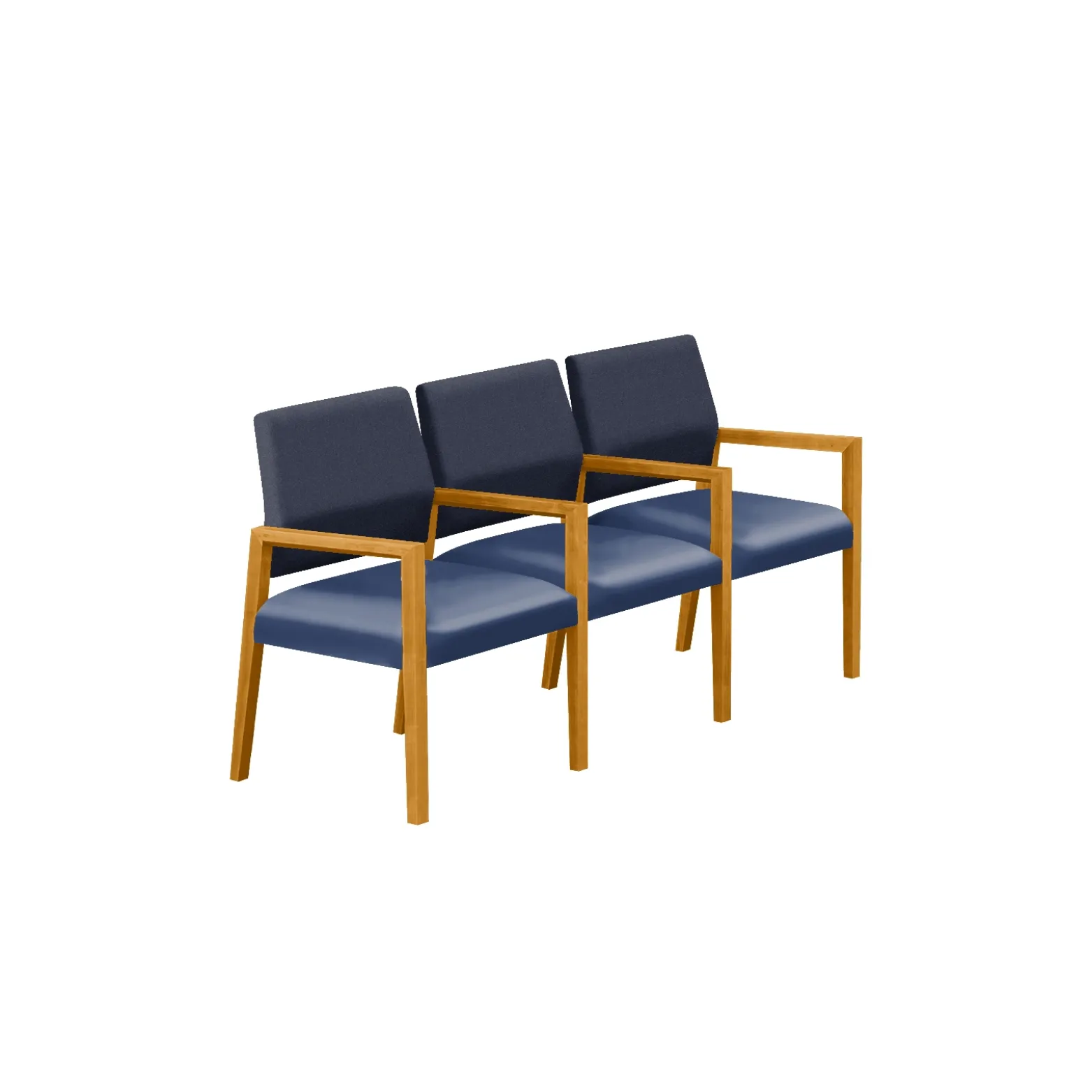 Hampton Three Seat Sofa with Center Arms in Designer Upholstery