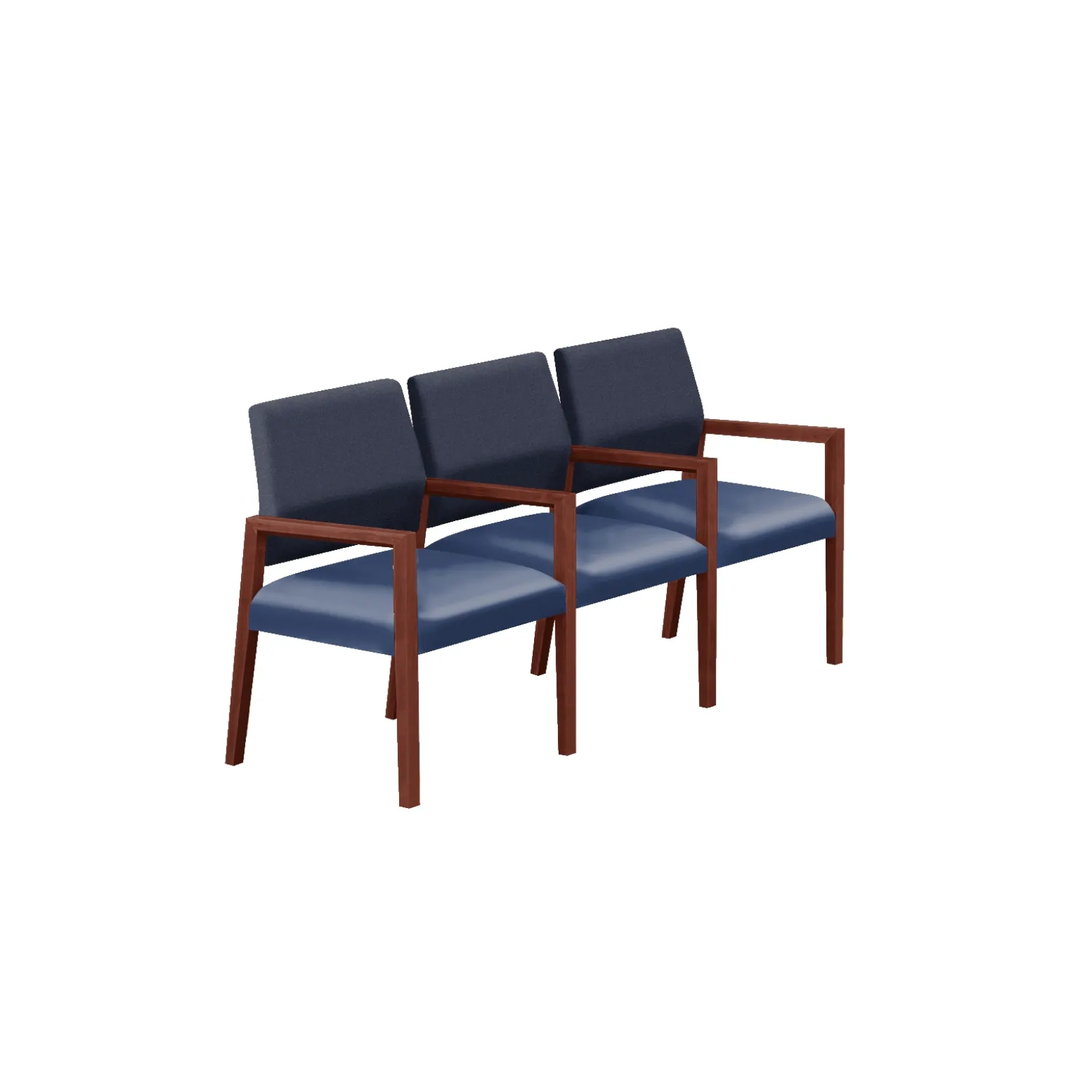 Hampton Three Seat Sofa with Center Arms in Designer Upholstery