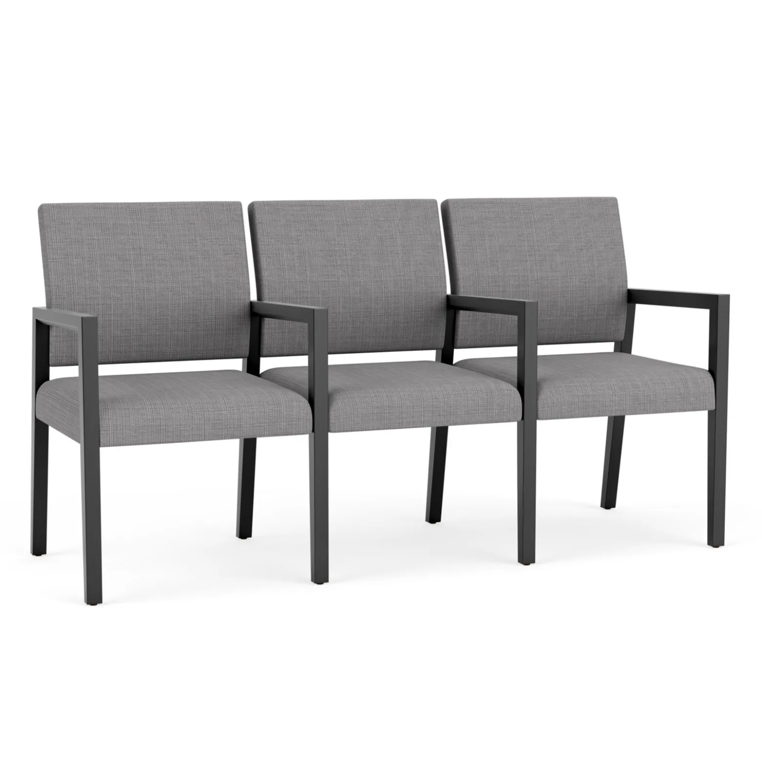 Hampton Three Seat Sofa with Center Arms in Designer Upholstery
