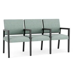Hampton Three Seat Sofa with Center Arms in Designer Upholstery