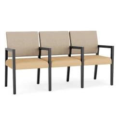 Hampton Three Seat Sofa with Center Arms in Designer Upholstery