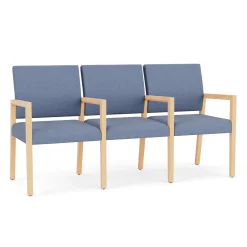 Hampton Three Seat Sofa with Center Arms in Designer Upholstery