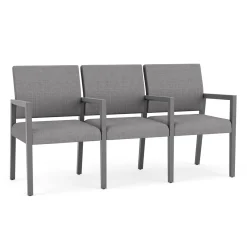Hampton Three Seat Sofa with Center Arms in Designer Upholstery