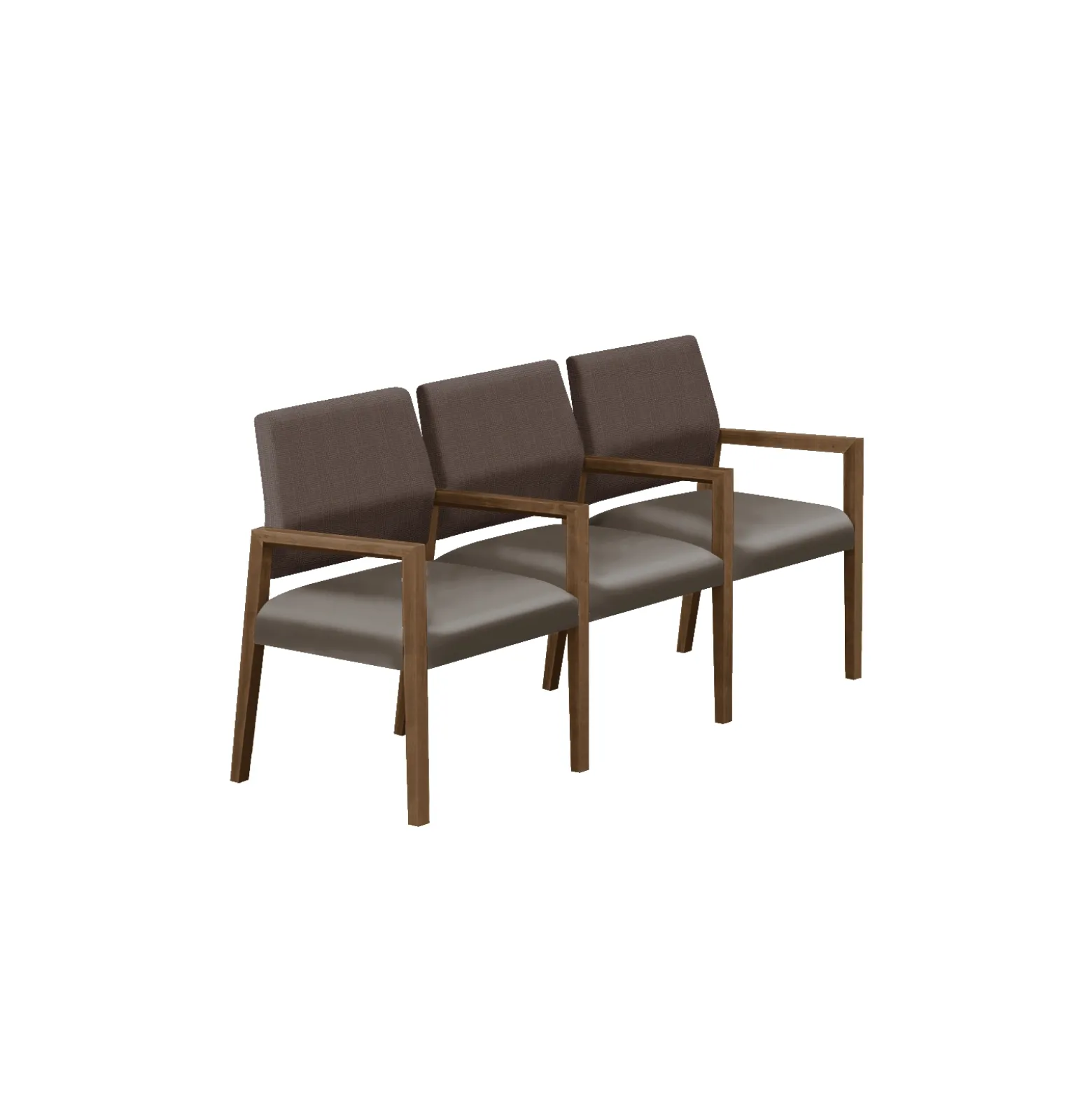 Hampton Three Seat Sofa with Center Arms in Designer Upholstery