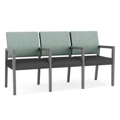 Hampton Three Seat Sofa with Center Arms in Designer Upholstery