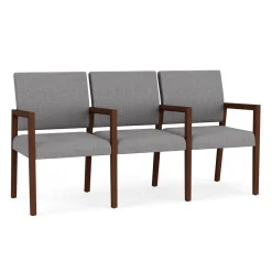 Hampton Three Seat Sofa with Center Arms in Designer Upholstery