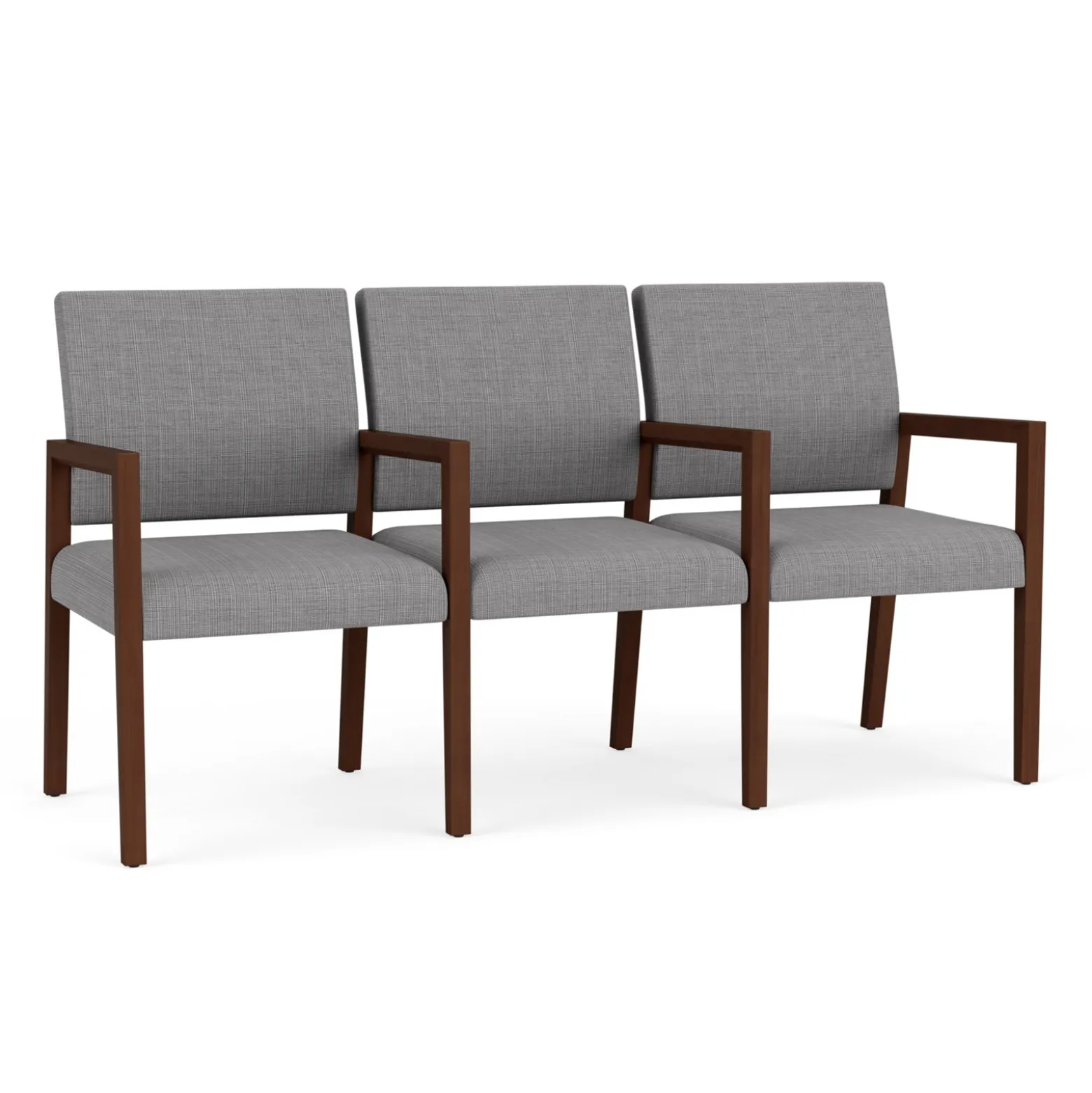Hampton Three Seat Sofa with Center Arms in Designer Upholstery