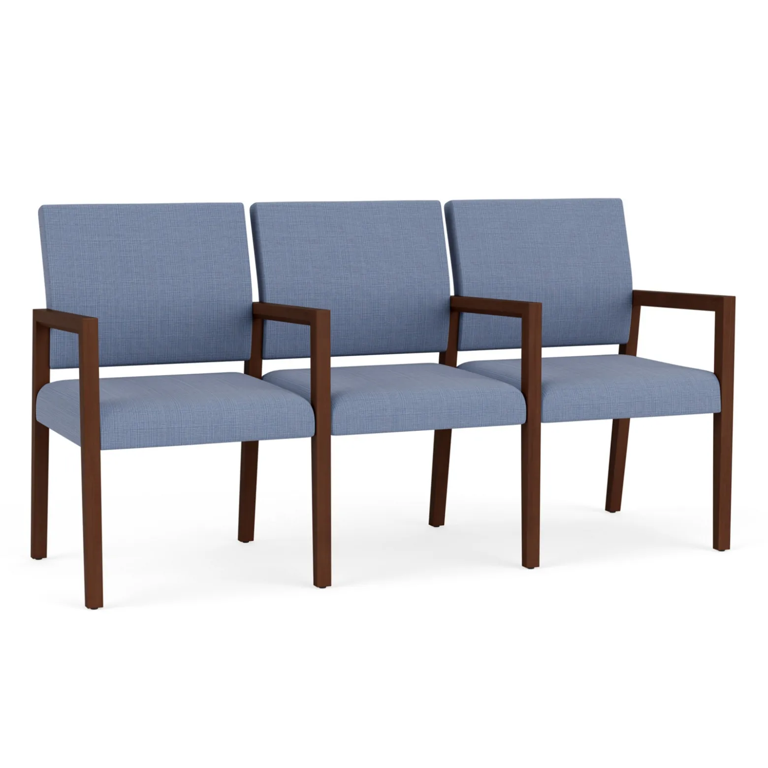 Hampton Three Seat Sofa with Center Arms in Designer Upholstery