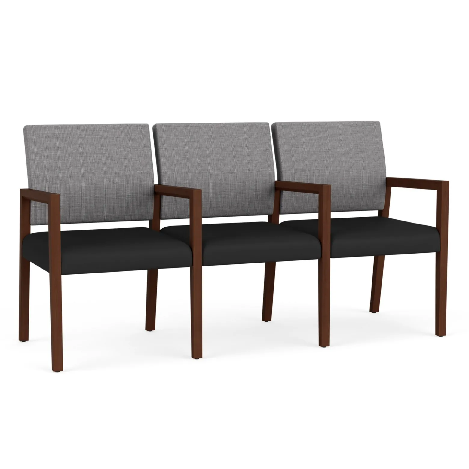 Hampton Three Seat Sofa with Center Arms in Designer Upholstery