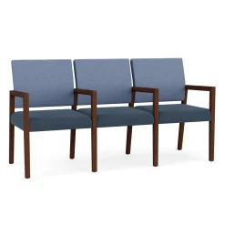 Hampton Three Seat Sofa with Center Arms in Designer Upholstery