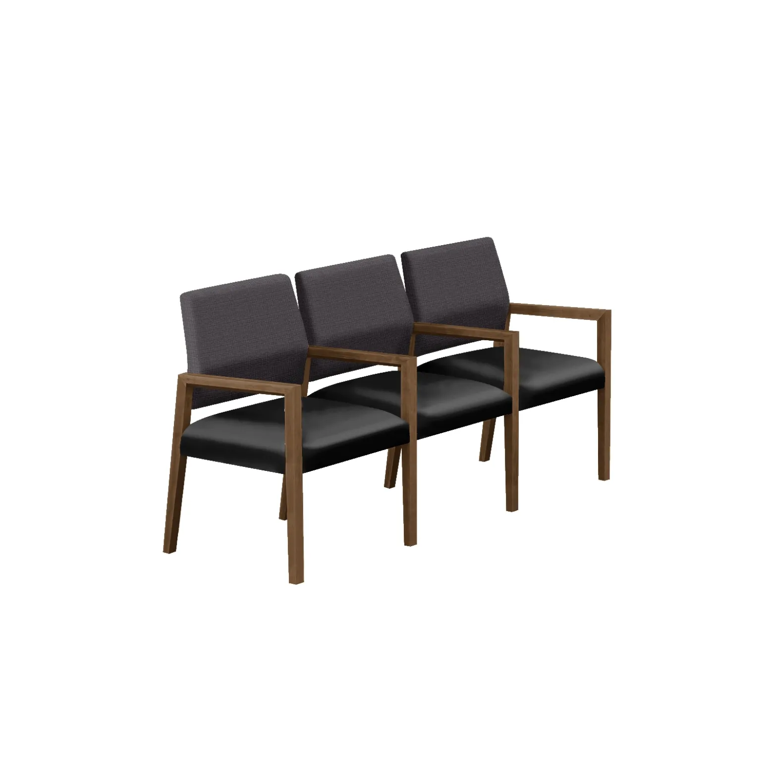 Hampton Three Seat Sofa with Center Arms in Designer Upholstery