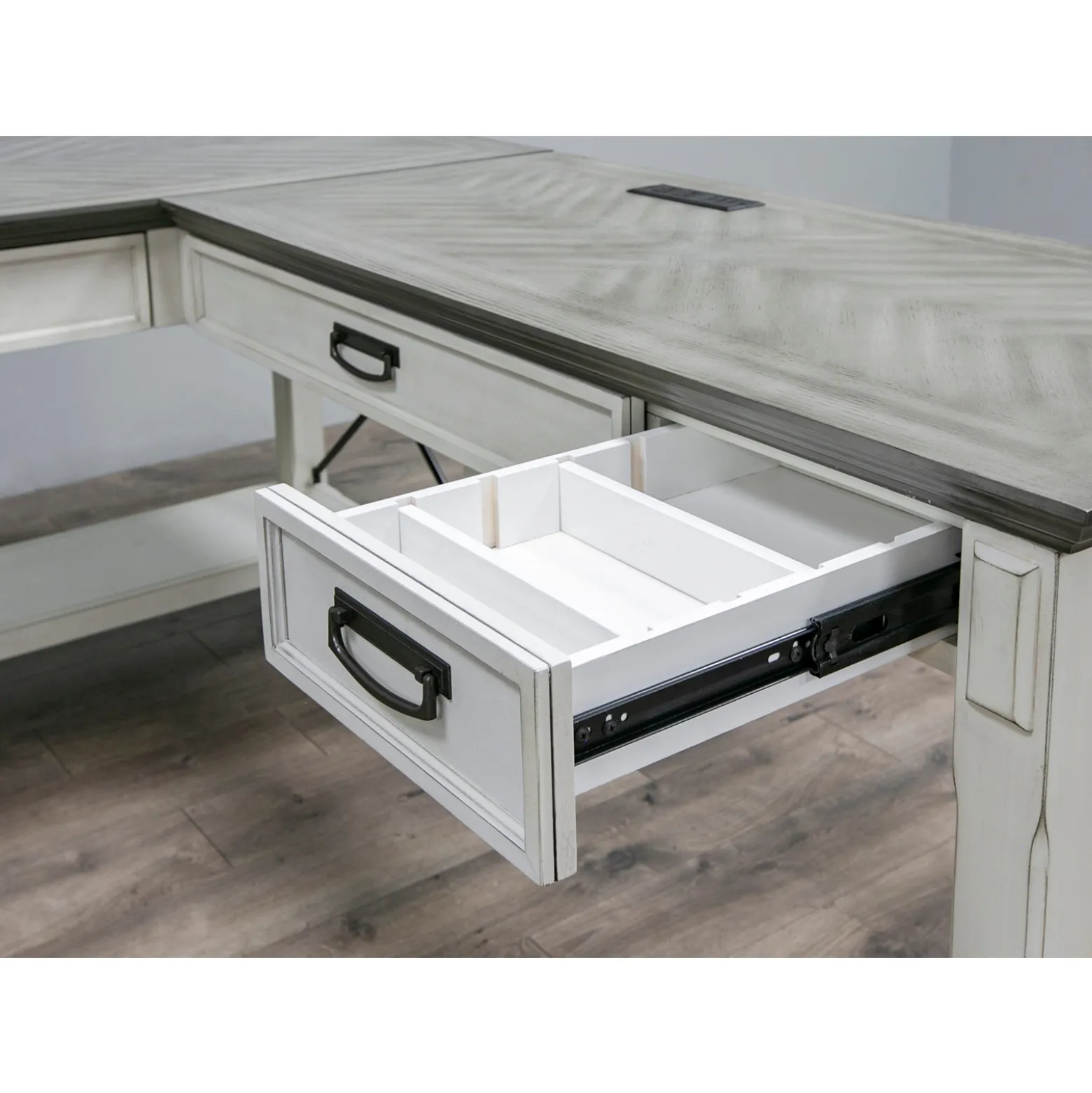 Harford L-Shaped Writing Desk - 60"W X 75"D
