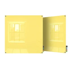 Harmony Magnetic Square Corner Glass Board 4x4