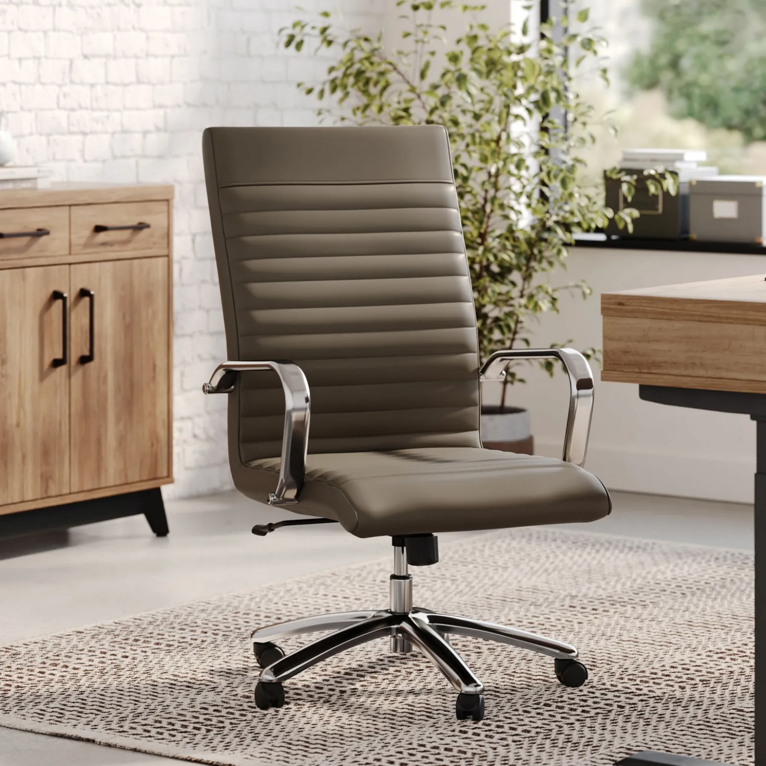 Harper Faux Leather High-Back Office Chair