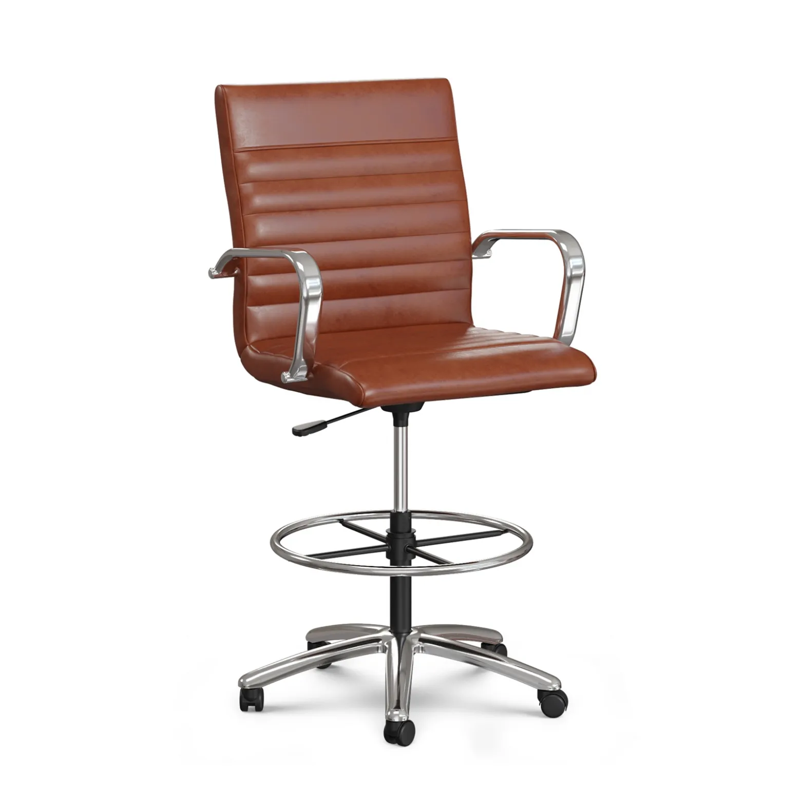 Harper Faux Leather Mid-Back Stool