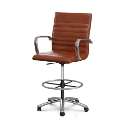 Harper Faux Leather Mid-Back Stool