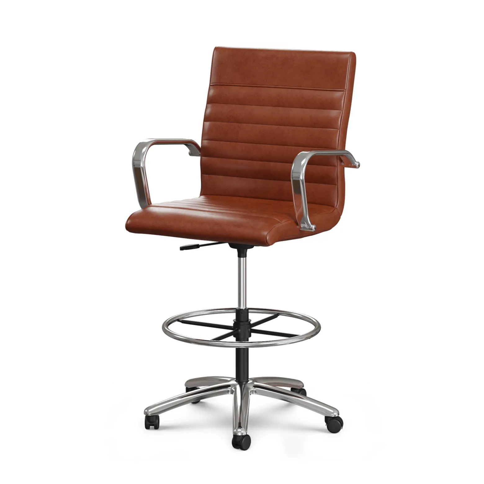 Harper Faux Leather Mid-Back Stool