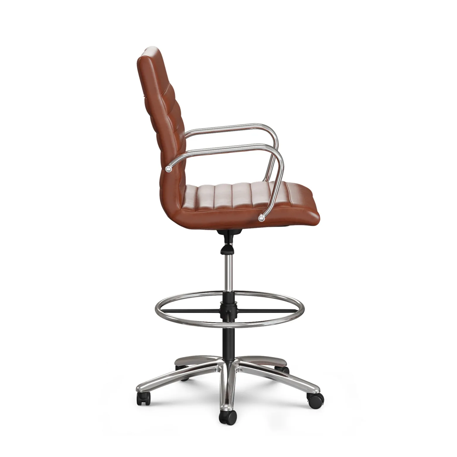 Harper Faux Leather Mid-Back Stool