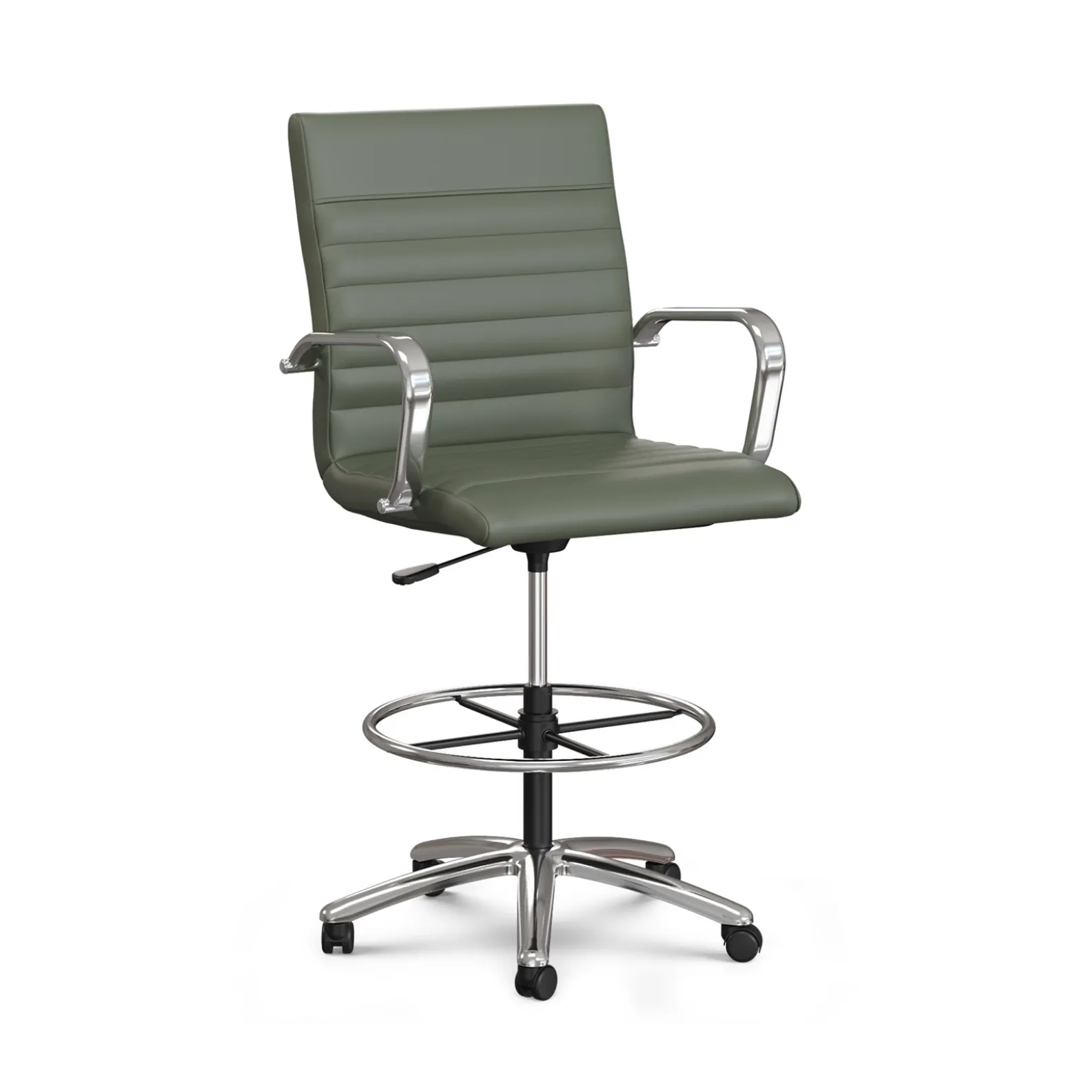 Harper Faux Leather Mid-Back Stool