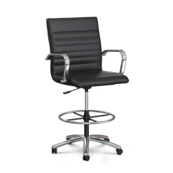 Harper Faux Leather Mid-Back Stool