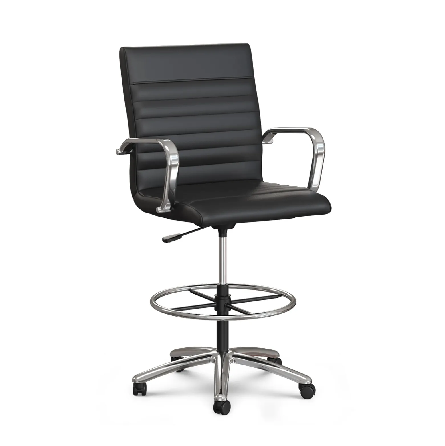 Harper Faux Leather Mid-Back Stool