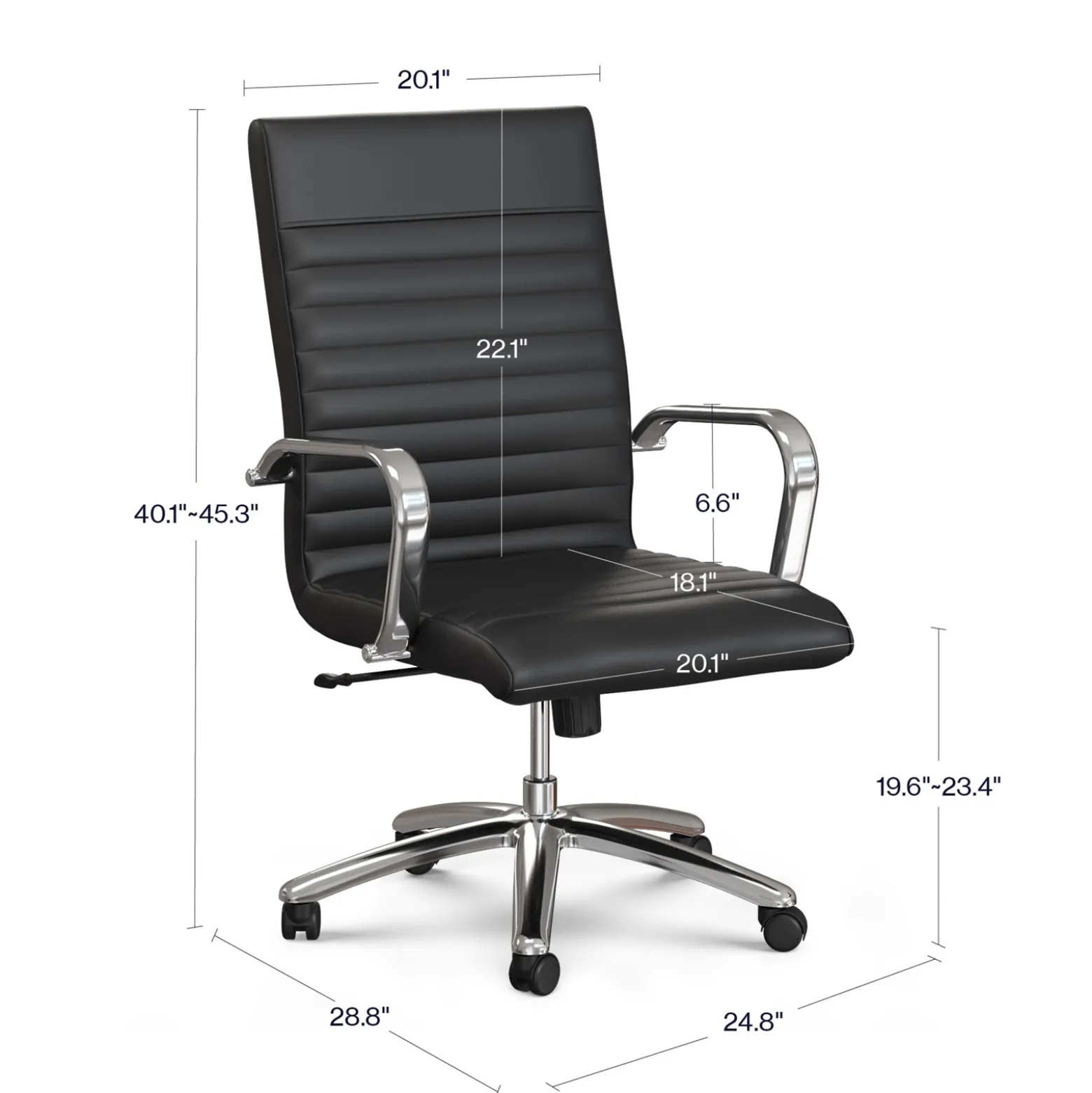 Harper Faux Leather Mid-Back Office Chair