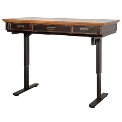 Hartford Adjustable Height Desk with Bookcase Set