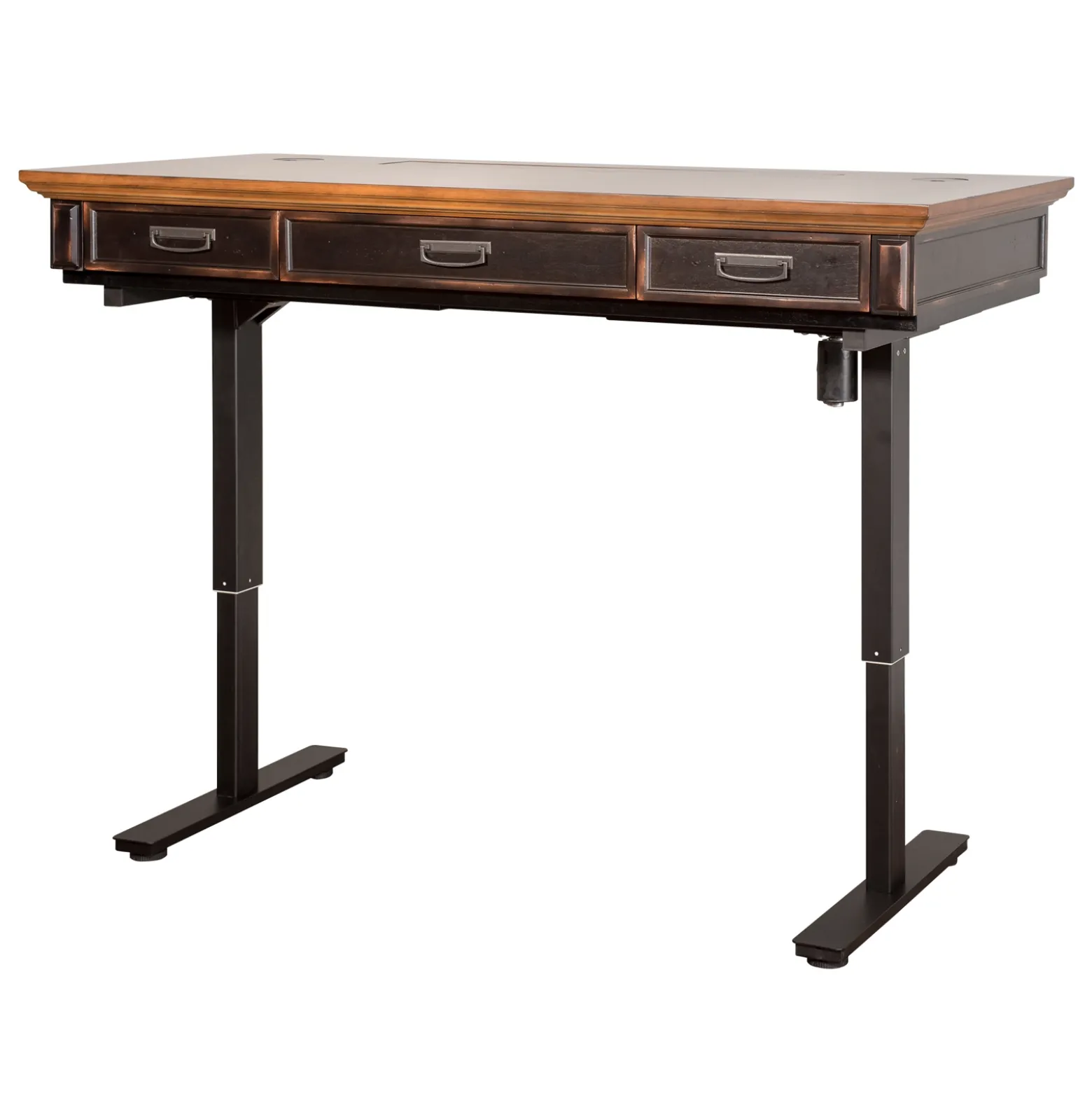 Hartford Adjustable Height Desk with Bookcase Set
