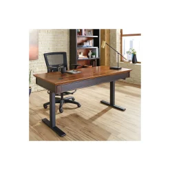 Hartford Adjustable Height Desk with Bookcase Set