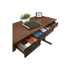 Hartford Adjustable Height Desk with Bookcase Set