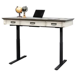 Hartford Adjustable Height Desk with Bookcase Set