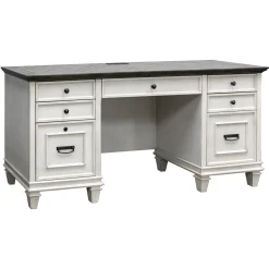 Hartford Double Pedestal Credenza Desk 69"W x 21"D