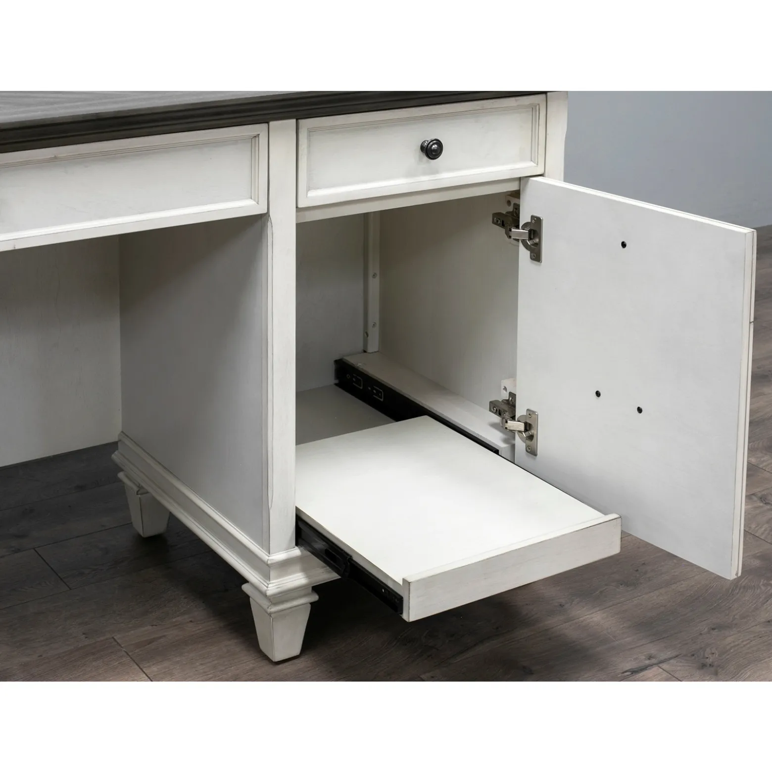 Hartford Double Pedestal Credenza Desk 69"W x 21"D